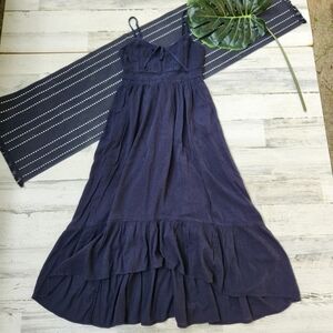 blue floral maxi dress for wedding Taylor Floral Maxi Dress